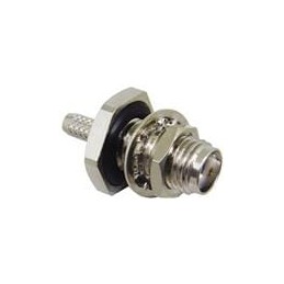 1 pcs : CONSMA014 - RF Connectors / Coaxial Connectors SMA Fml Blkhd RMnt Crimp, O-Ring, RG174