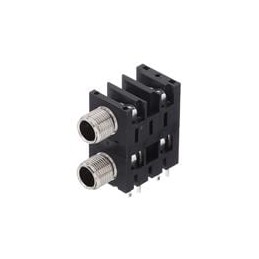 1 pcs : ACJM-MHDCM - Phone Connectors 1/4' (6.35mm) Phone Mono Dual Compact JK