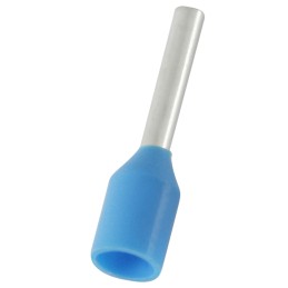 1000 pcs - RS PRO Insulated Bootlace Ferrule, 8mm Pin Length, 1.5mm Pin Diameter, 0.75mm² Wire Size, Blue