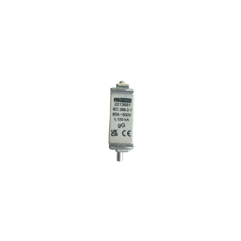 1 pcs - RS PRO 80A NH Fuse, NH000, 415V ac