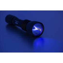1 pcs - Nightsearcher UV365 UV LED Keyring Torch Black - Rechargeable, 153 mm