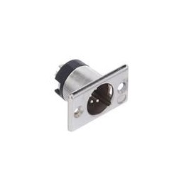 1 pcs : 703-0400 - XLR Connectors NIKL/SILV PANEL 4C