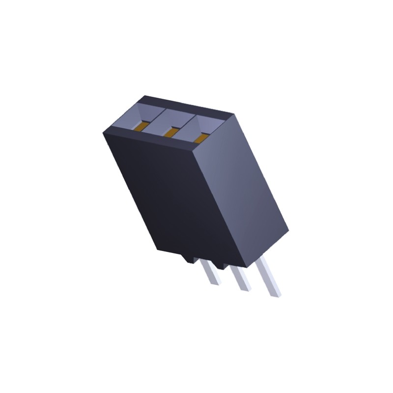 5 pcs - TE Connectivity AMPMODU MOD II Series Straight Through Hole Mount PCB Socket, 6-Contact, 1-Row, 2.54mm Pitch, Solder