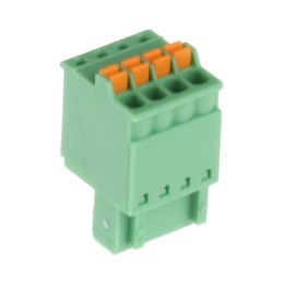 5 pcs - Phoenix Contact 2.5mm Pitch 4 Way Pluggable Terminal Block, Plug, Cable Mount, Spring Cage Termination