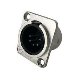 1 pcs : IO-XLR5-M-JL - XLR Connectors 5-Pin XLR, Male, Plug, Nickel Housing, Solder Cups, Silver Contacts