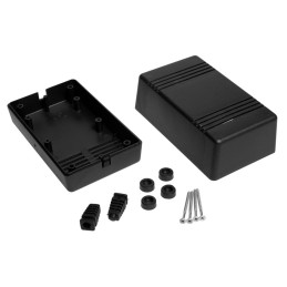 1 pcs - RS PRO Black ABS Enclosure, IP30, IK06, 130 x 79 x 65mm