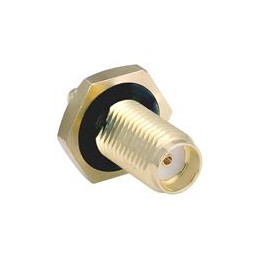 1 pcs : CONSMA014-R178-G - RF Connectors / Coaxial Connectors SMA Fml Blkhd RMnt Crimp, O-Ring RG-178
