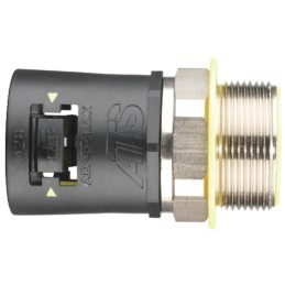 10 pcs - Adaptaflex Straight-Swivel External Thread, Conduit Fitting, 21/22mm Nominal Size, M20, Nylon 66, Black