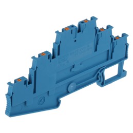 5 pcs - Phoenix Contact PT 1.5/S-3L BU Series Blue Multi Level Terminal Block, 0.14 - 1.5mm², Triple-Level, Push In