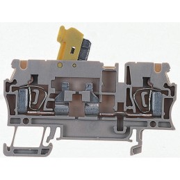 5 pcs - Weidmuller ZTR Series Brown Test Disconnect Terminal Block, Single-Level, Clamp Termination