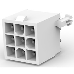 5 pcs - TE Connectivity Mini-Universal MATE-N-LOK Series Straight Through Hole PCB Header, 9 Contact(s), 4.14mm Pitch, 3