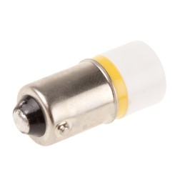 1 pcs - RS PRO Yellow LED Indicator Lamp, 60V ac/dc, BA9s Base, 10mm Diameter, 100mcd