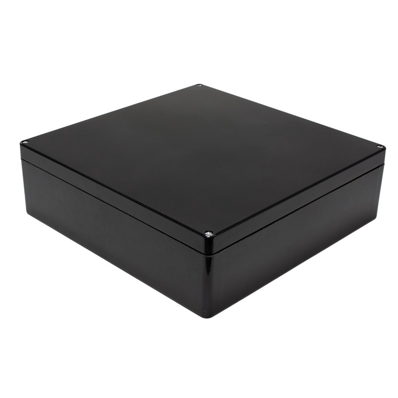 1 pcs - Hammond 1590ZGRPBK Series Black Fibreglass Reinforced Polyester Enclosure, IP66, 405 x 400 x 120mm