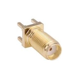 1 pcs : CONSMA008-G - RF Connectors / Coaxial Connectors SMA Female PCB Mnt, Extended, Gold