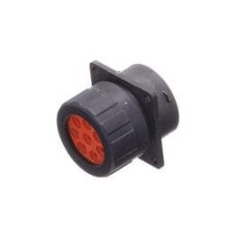 1 pcs : RTS018N8SHEC03 - Standard Circular Connector Sq Flg Rcpt w endcap 8 POS SZ 18 Socket