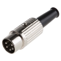 5 pcs - RS PRO 5 Pole Din Plug, 1A, 100 V ac, Male, Cable Mount