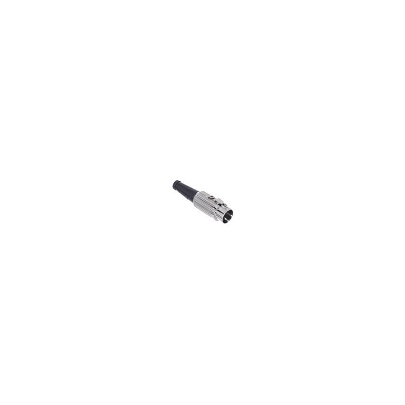 1 pcs : 590-0300 - Circular DIN Connectors PLUG NICKEL 3 PIN