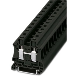 5 pcs - Phoenix Contact UT 10 BK Series Black Feed Through Terminal Block, Single-Level, Screw Termination