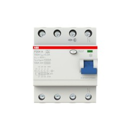 1 pcs - ABB F200 RCCB, 100A, 4 Pole, 300mA, Type A, 230V ac