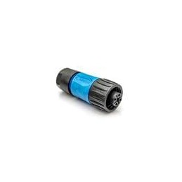 1 pcs : C016 20D003 110 10 - Standard Circular Connector 3+PE FEM STRT BLUE SCW SILV INT ST RELF
