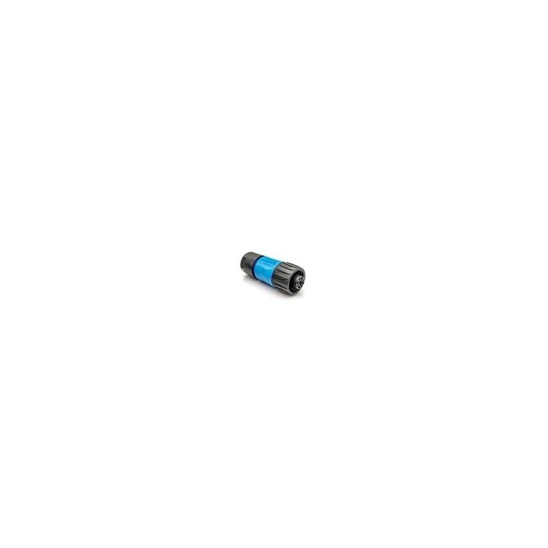 1 pcs : C016 20D003 110 10 - Standard Circular Connector 3+PE FEM STRT BLUE SCW SILV INT ST RELF