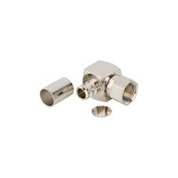 1 pcs : 222164 - RF Connectors / Coaxial Connectors F RIGHT ANGLE CRIMP PLUG RG6/U