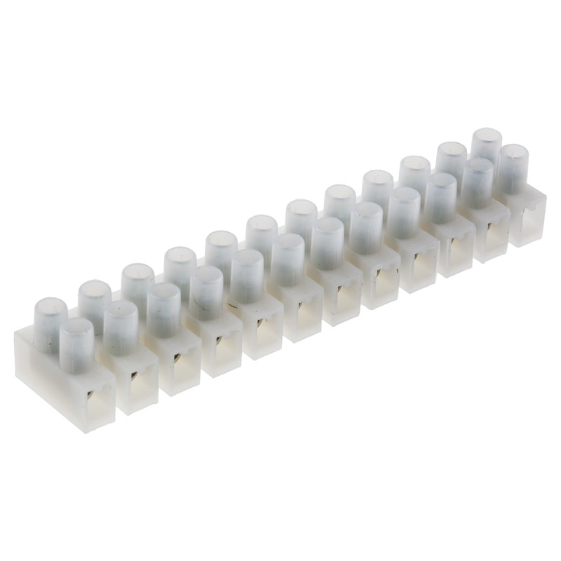 5 pcs - RS PRO Non-Fused Terminal Block, 12-Way, 2.5 - 20A, 14 AWG Wire, Screw Termination