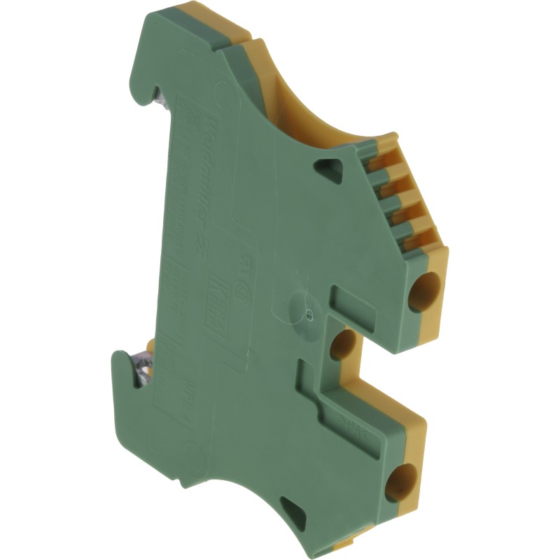 5 pcs - Weidmuller 2-Way WPE 4 Earth Terminal Block, 10 - 22 AWG Wire, Screw Down, Wemid Housing, ATEX