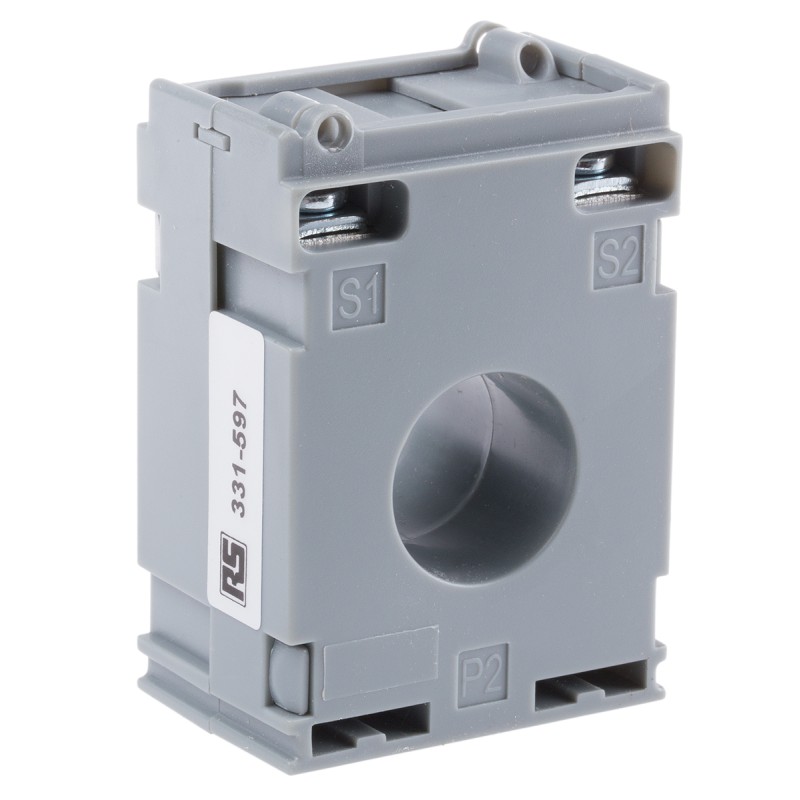 1 pcs - HOBUT CT132 Series DIN Rail Mounted Current Transformer, 40A Input, 40:5, 5 A Output, 21mm Bore