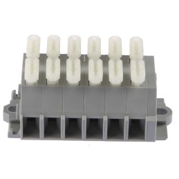 5 pcs - Wago 261 Series Grey Terminal Strip, 2.5mm², Single-Level, Cage Clamp Termination