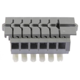 5 pcs - Wago 261 Series Grey Terminal Strip, 2.5mm², Single-Level, Cage Clamp Termination