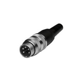 1 pcs : T 3400 018 - DIN Connectors 6 Pin Male,Gold Cable Mount