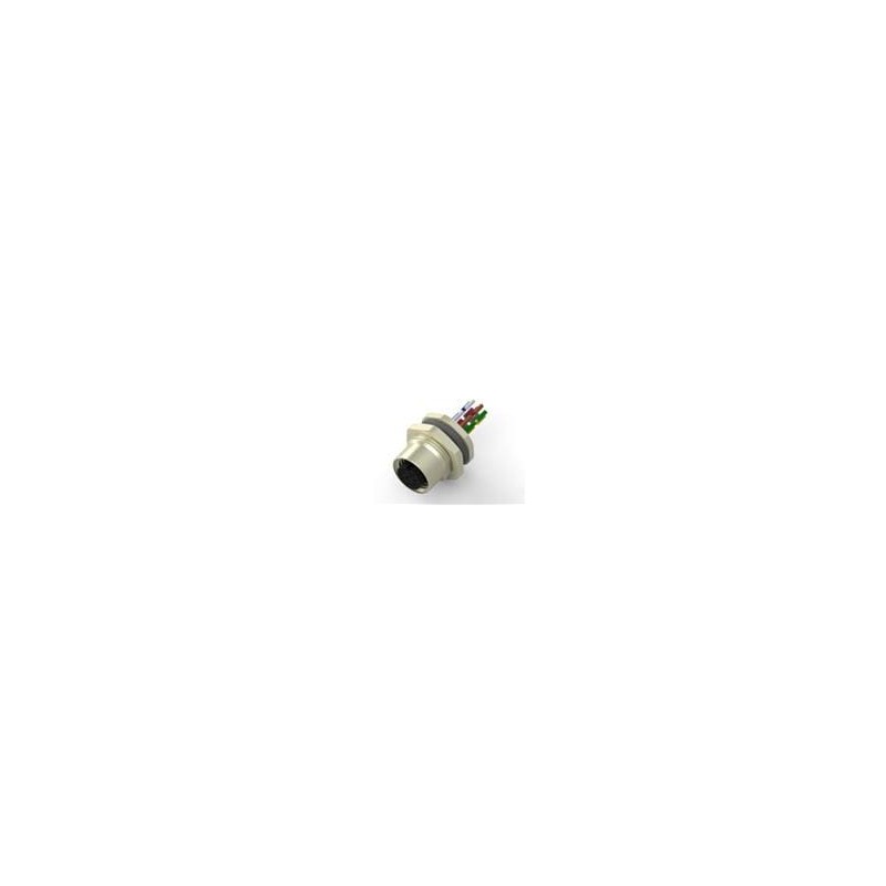 1 pcs : T4171120008-001 - Circular Metric Connectors M12 A-code 0.2m Wire 8P Rear MNT Female