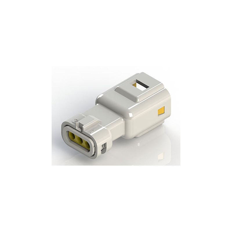 10 pcs - EDAC Wire to Wire Connector Cable Mount Plug, 3P, Crimp Termination, 3A, 250 V