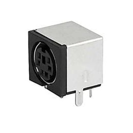 1 pcs : 4850.2610 - Circular DIN Connectors DIN SOCKET 6 POLE PCB MOUNT