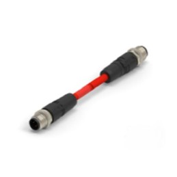 125 pcs - TE Connectivity Cat5e Straight Male M12 to Straight Male M12 Ethernet Cable, 1m