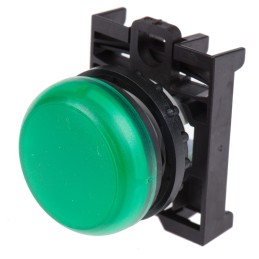 1 pcs - Eaton Green Pilot Light Head, 22.5mm Cutout RMQ Titan M22 Series