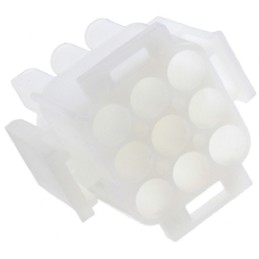 1300 pcs - TE Connectivity, MATE-N-LOK Male Connector Housing, 6.35mm Pitch, 9 Way, 3 Row