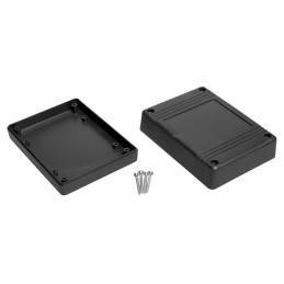 1 pcs - RS PRO Black ABS Enclosure, IP54, IK06, Black Lid, 120 x 90 x 38mm