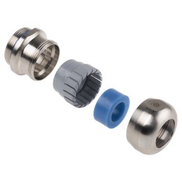 5 pcs - Lapp SKINTOP Series Metallic Stainless Steel Cable Gland, M32 Thread, 8mm Min, 15mm Max, IP69K