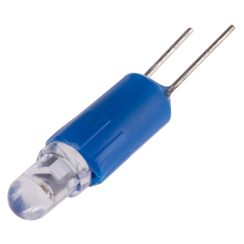 1 pcs - RS PRO Blue LED Indicator Lamp, 24V ac/dc, Bi-Pin Base, 4.25mm Diameter, 500mcd
