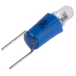 1 pcs - RS PRO Blue LED Indicator Lamp, 24V ac/dc, Bi-Pin Base, 4.25mm Diameter, 500mcd
