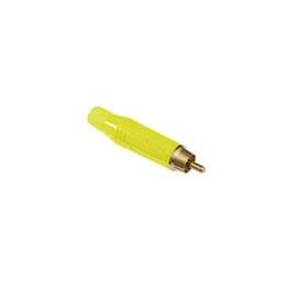 1 pcs : ACPR-YEL - RCA Phono Connectors Plug Flex grommet Yellow