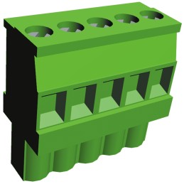 150 pcs - TE Connectivity 5.08mm Pitch 5 Way Vertical Pluggable Terminal Block, Plug, Through Hole, Screw Termination