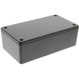 1 pcs - Hammond 1591 Series Black Flame Retardant ABS Enclosure, IP54, Black Lid, 119 x 66 x 36mm