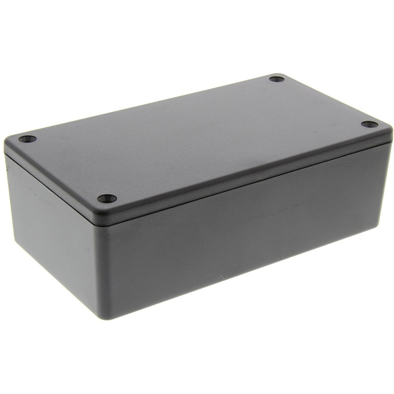 1 pcs - Hammond 1591 Series Black Flame Retardant ABS Enclosure, IP54, Black Lid, 119 x 66 x 36mm