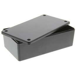1 pcs - Hammond 1591 Series Black Flame Retardant ABS Enclosure, IP54, Black Lid, 119 x 66 x 36mm