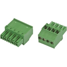 150 pcs - TE Connectivity 3.5mm Pitch 4 Way Pluggable Terminal Block, Plug, Cable Mount, Screw Down Termination