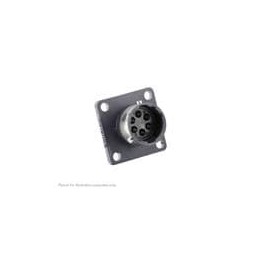 1 pcs : UTGX0106P - Standard Circular Connector Square flange receptacle, without backshell, for 6 male contacts, IP68/69K
