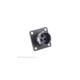 1 pcs : UTGX0103P - Standard Circular Connector Square flange receptacle, without backshell, for 3 male contacts, IP68/69K